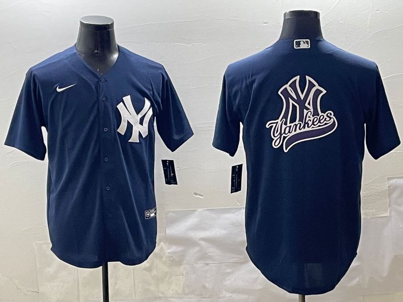 Men New York Yankees Blank Black Game 2025 Nike MLB Jersey style 7
